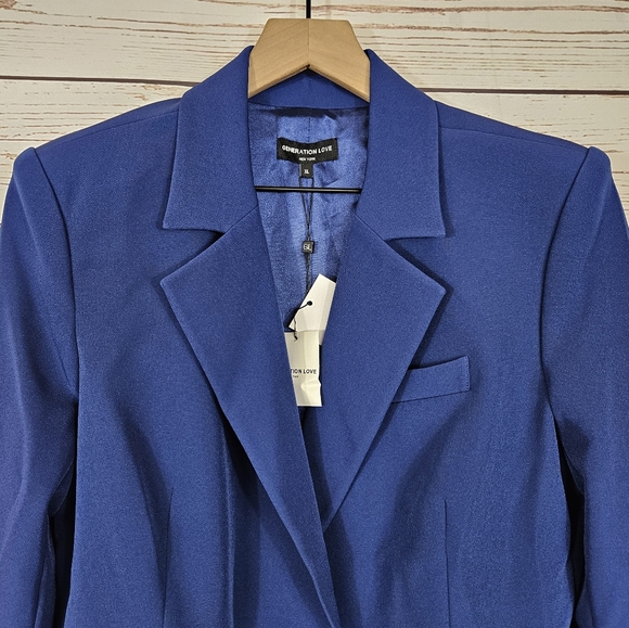 Generation Love | Meg Blue Crepe Blazer NWT - Picture 3 of 8